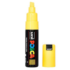 Marker Chisel Tip 8.0mm Yellow POSCA Uni